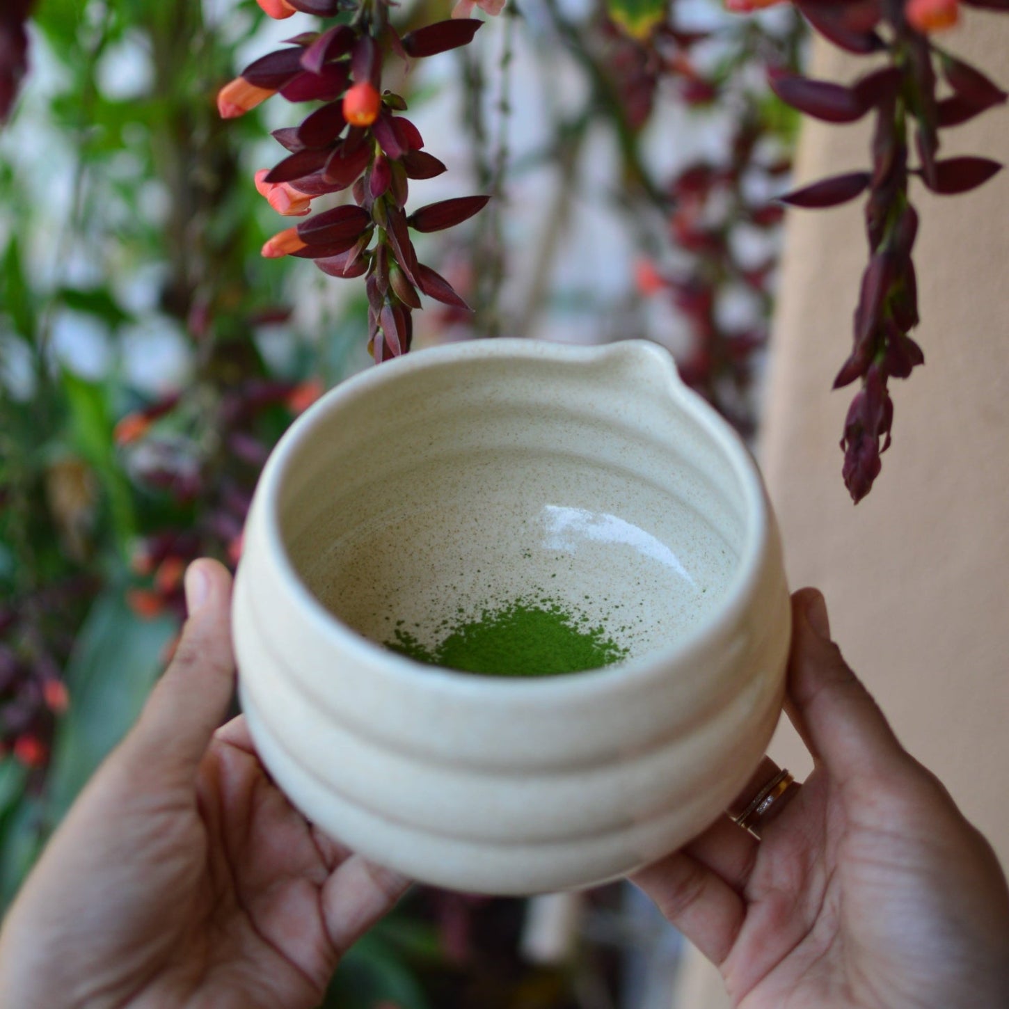 White Wave Matcha Bowl