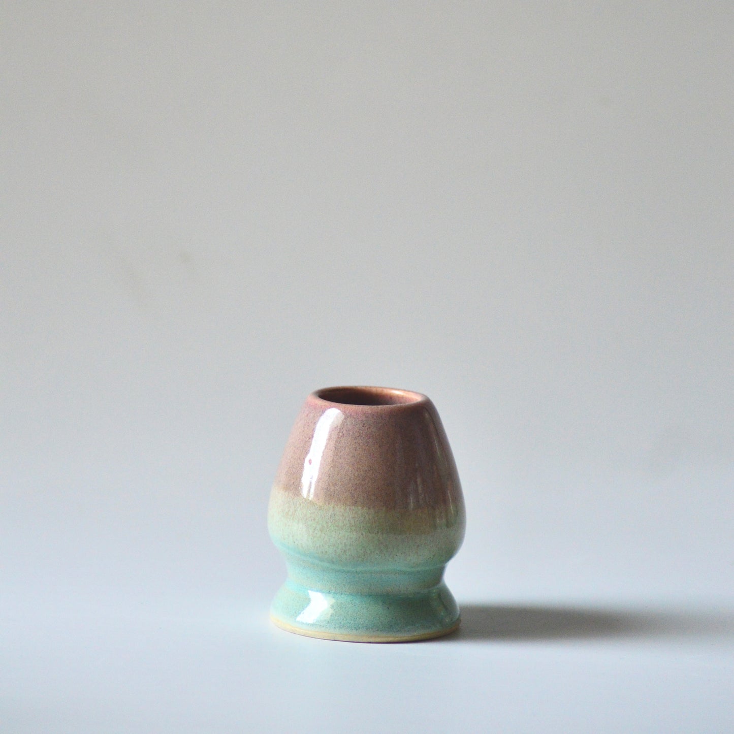 Sunset Glow Chawan and Chasen Holder Set