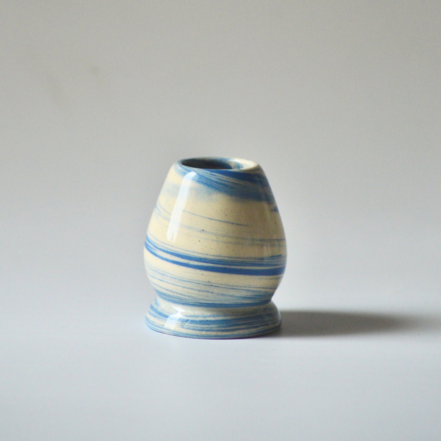 Blue Marble Chawan and Chasen Holder Set