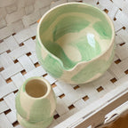 Spring Meadows Chawan and Chasen Holder Set