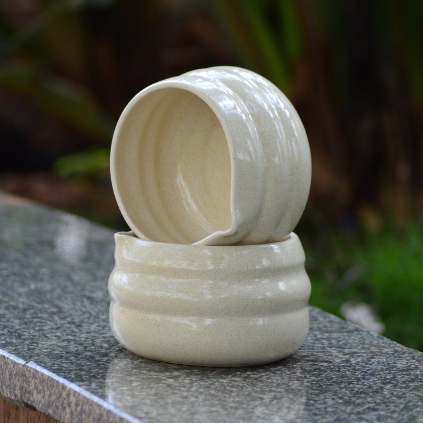 White Wave Matcha Bowl