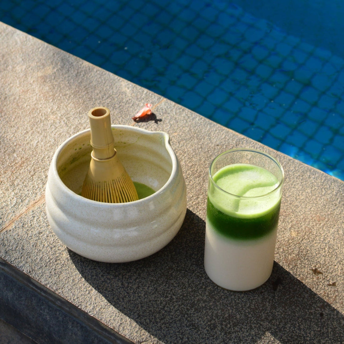 White Wave Matcha Bowl