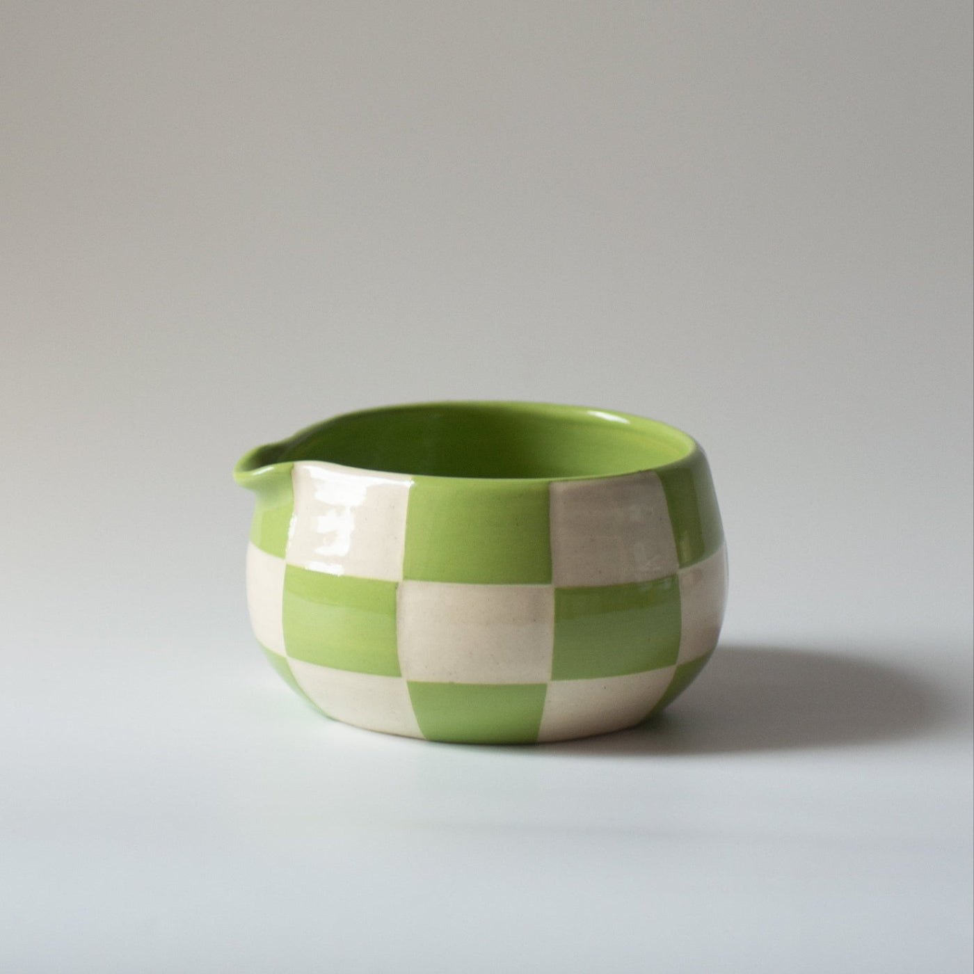 Green Grid Matcha Bowl