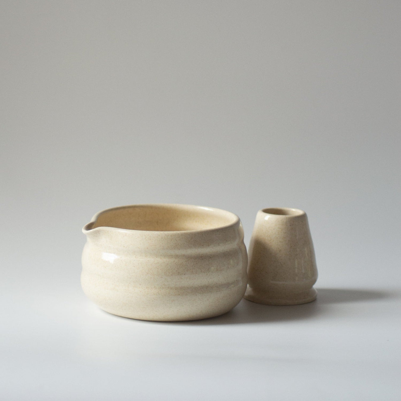 White Wave Matcha Bowl