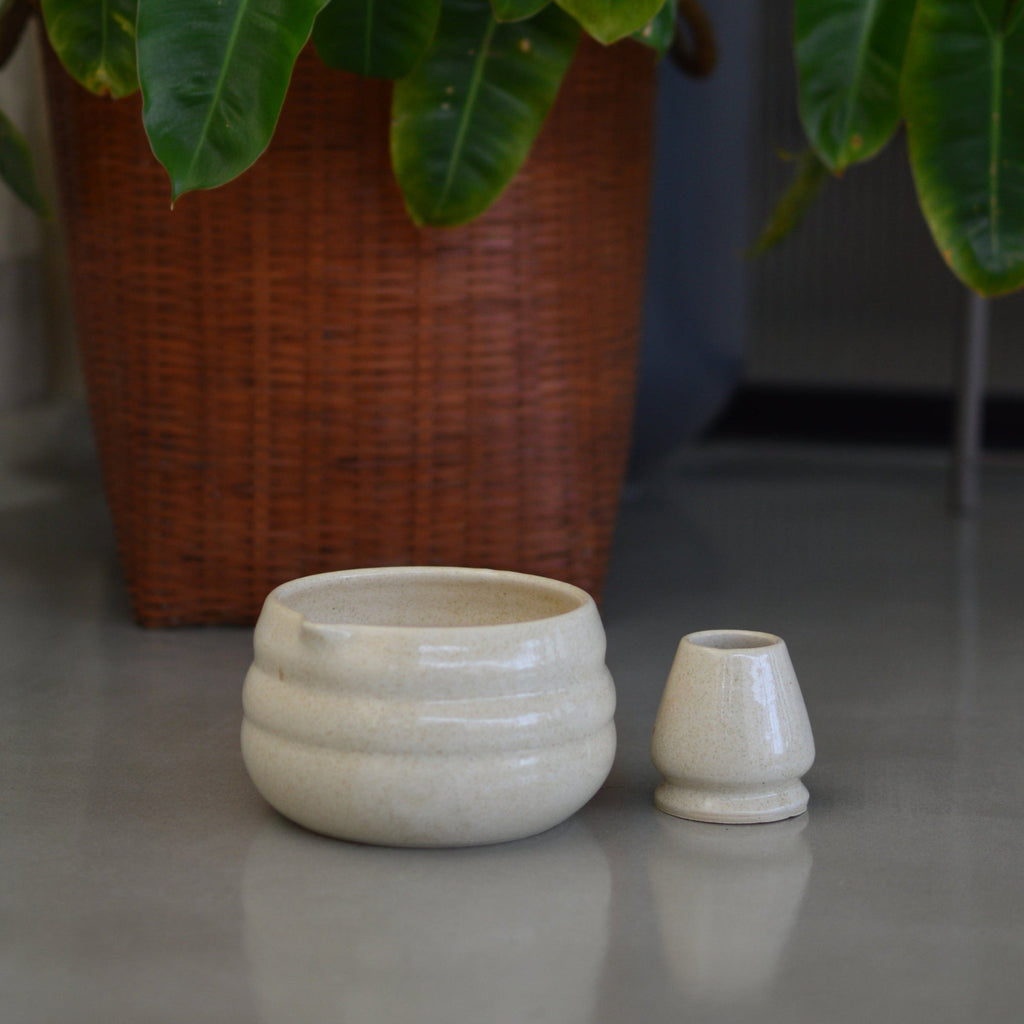 White Wave Matcha Bowl
