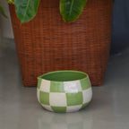 Green Grid Matcha Bowl