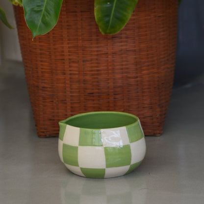 Green Grid Matcha Bowl