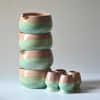 Sunset Glow Chawan and Chasen Holder Set