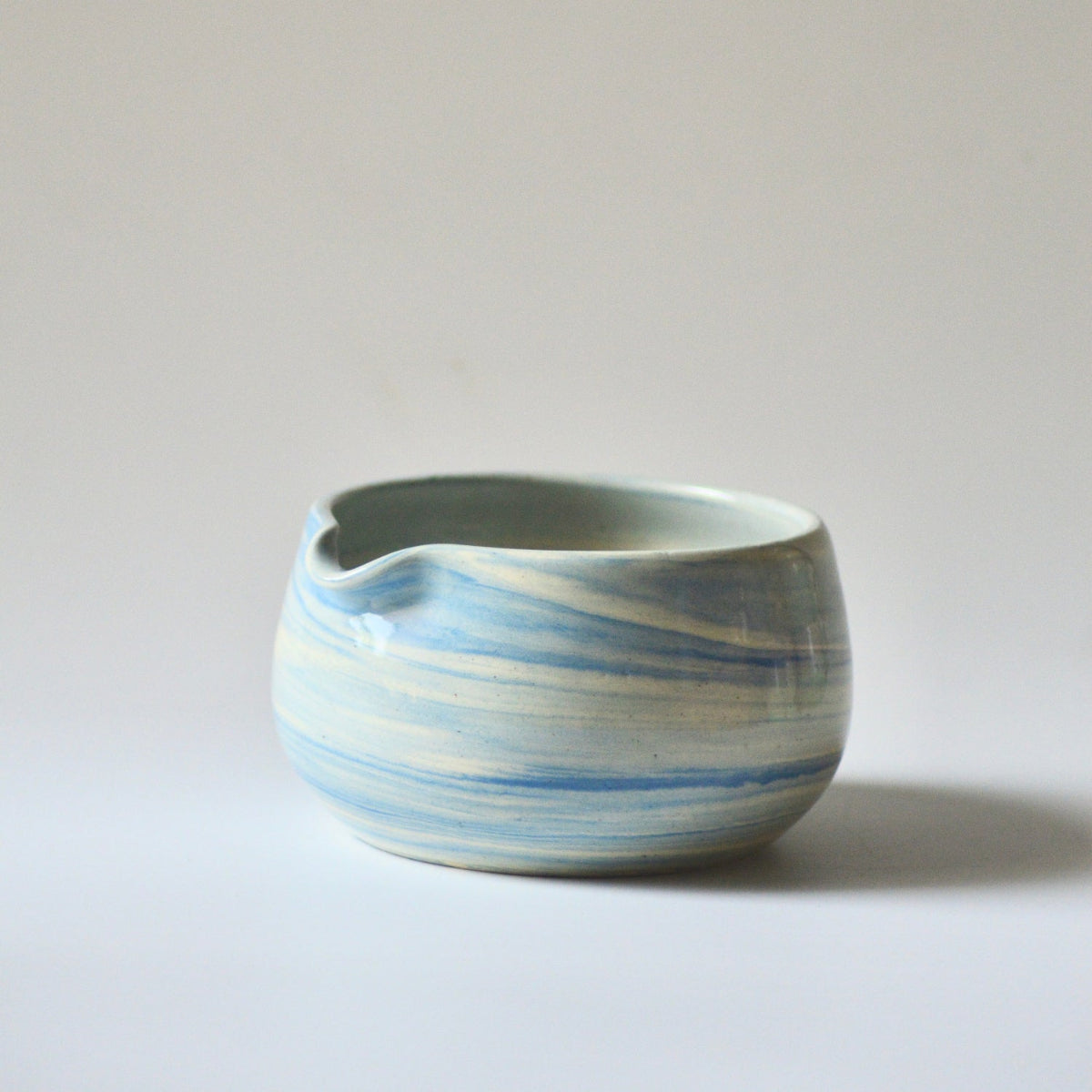 Blue Marble Chawan and Chasen Holder Set