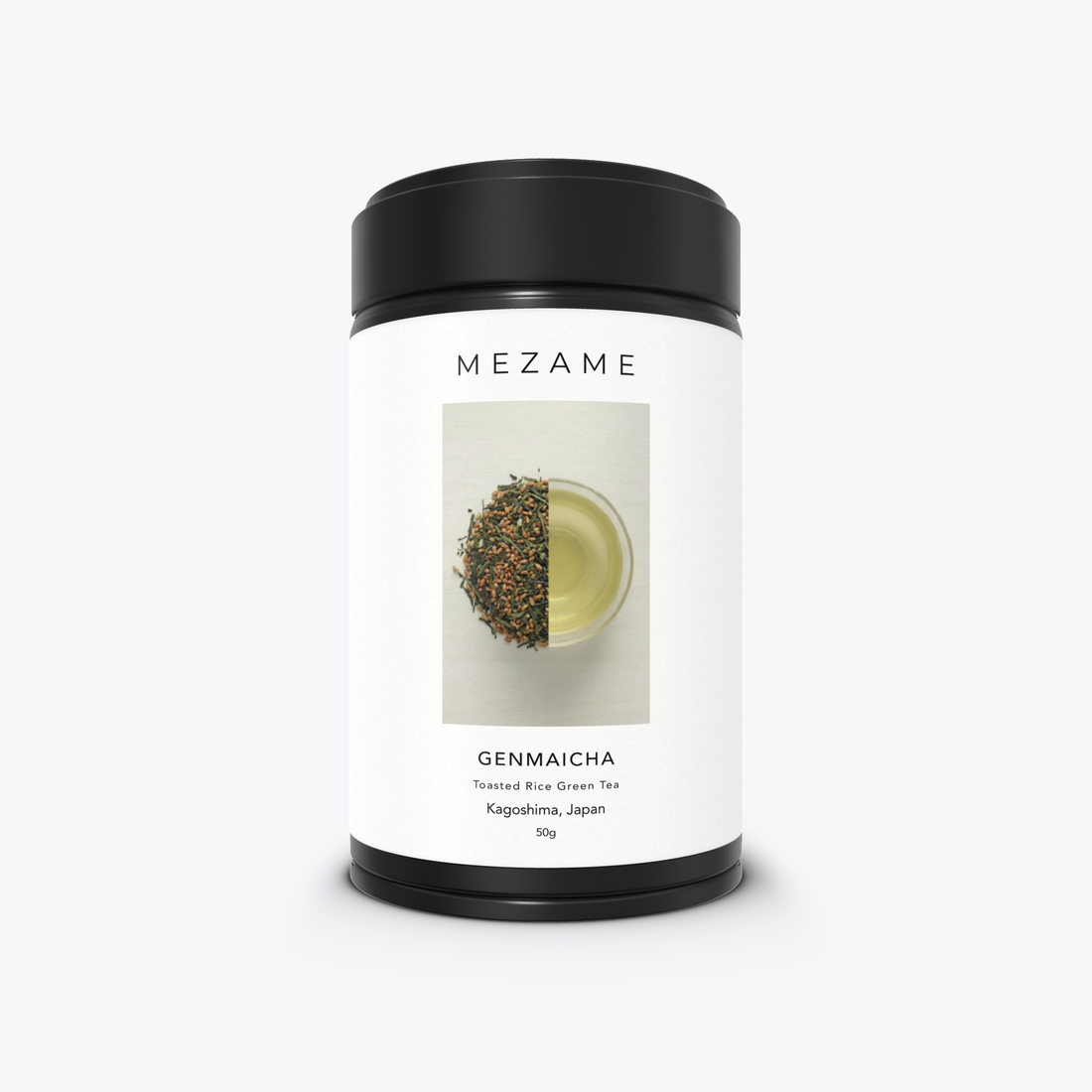 Mezame Genmaicha Japanese green tea tin